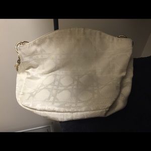 Authentic Christian Dior white clothes handbag